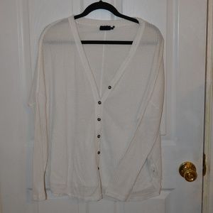 Urban Outfitters Oversized Thermal Button-Front M